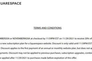 SquareSpace优惠活动