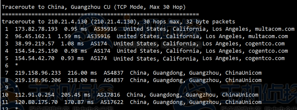 RackNerd特价美国VPS回程路由追踪