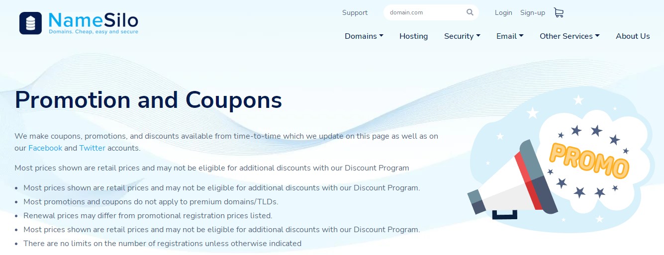 NameSilo域名购买优惠