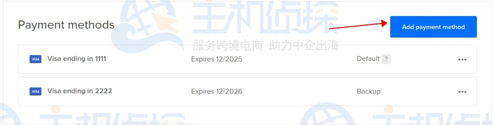 DigitalOcean账号添加付款方式