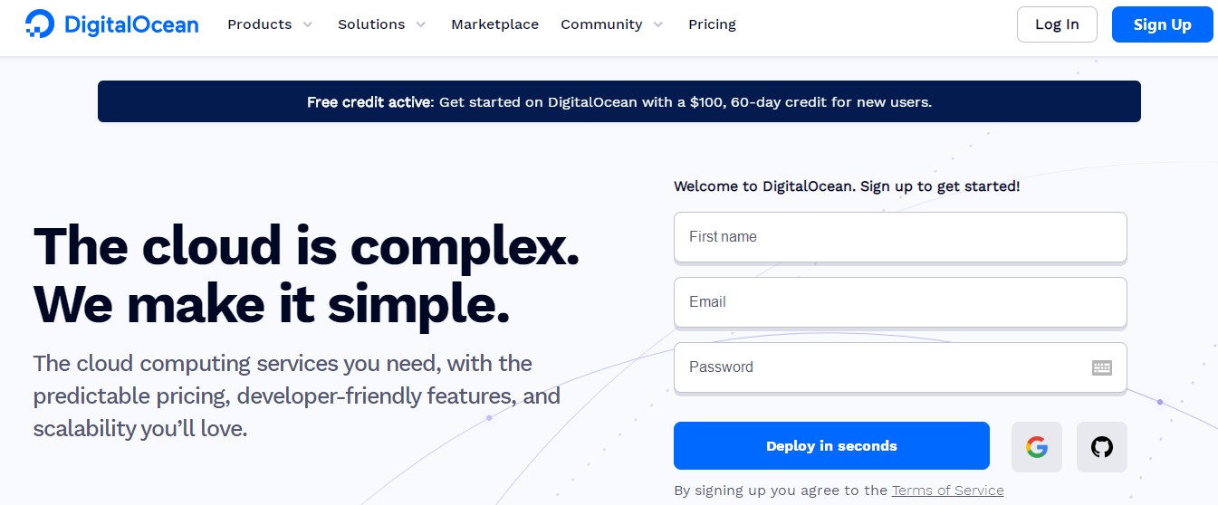 DigitalOcean注册账号