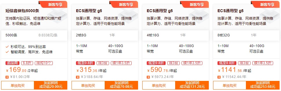 阿里云拼团优惠购活动