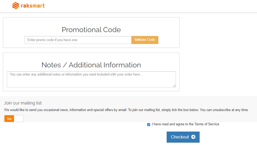 RAKsmart服务器配置