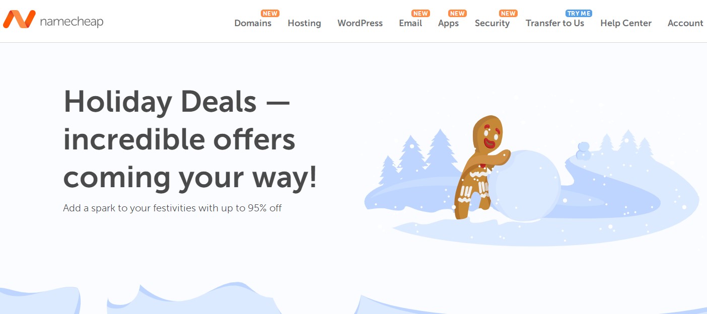 Namecheap假日促销活动预告