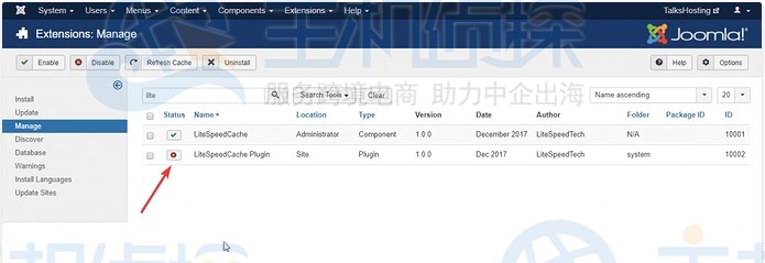启用LiteSpeed缓存插件