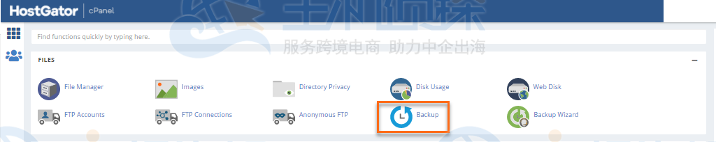cPanel 备份图标