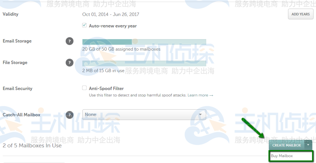 Namecheap购买额外的邮箱