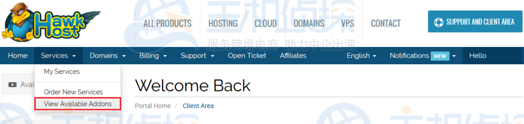 HawkHost云主机带宽升级方法