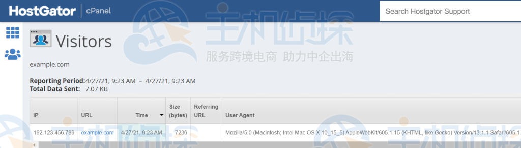 查看站点访问者的 IP 地址