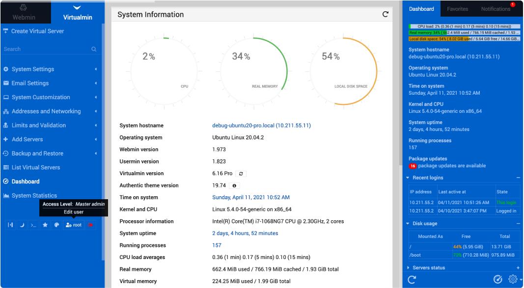 Virtualmin控制面板一键安装脚本
