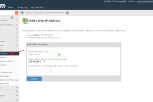WHM面板添加IP地址