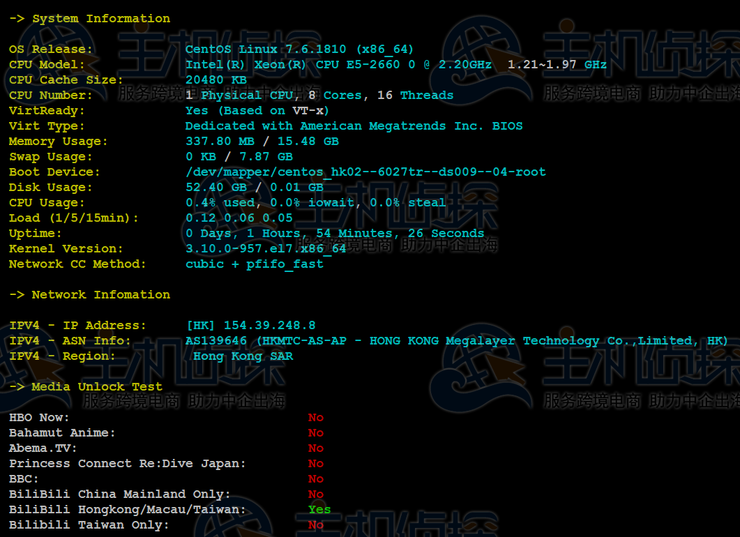 Megalayer香港CN2服务器评测
