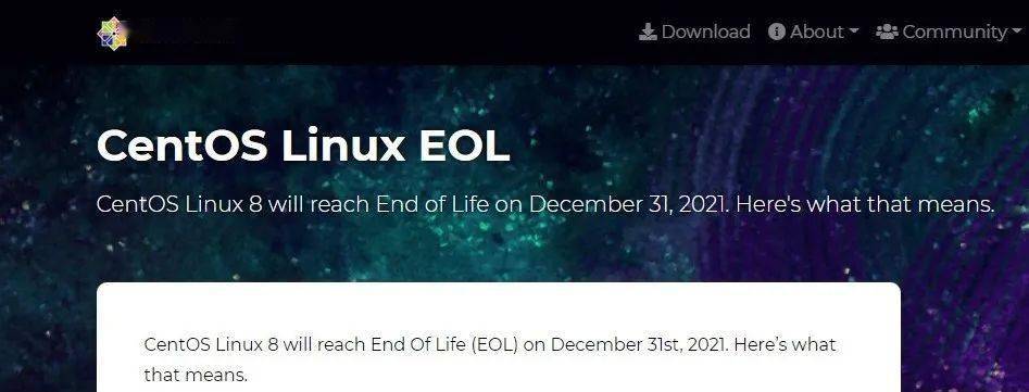 CentOS Linux 8生命周期结束