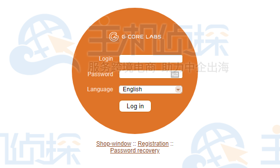 Gcorelabs登录页面