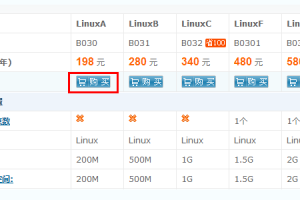 选择虚拟主机型号