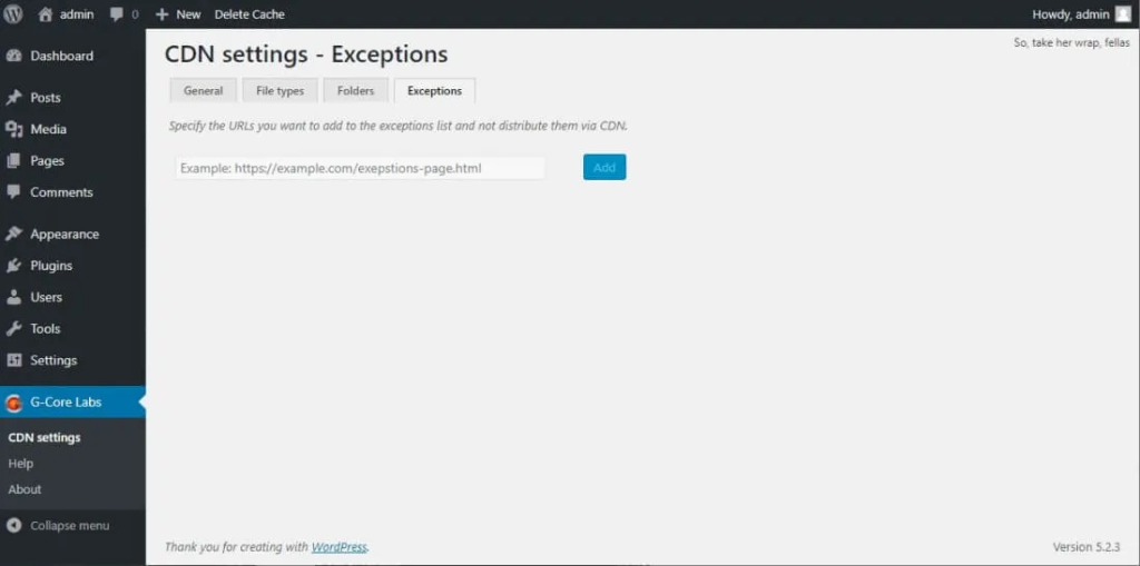 Gcorelabs WordPress网站与CDN集成