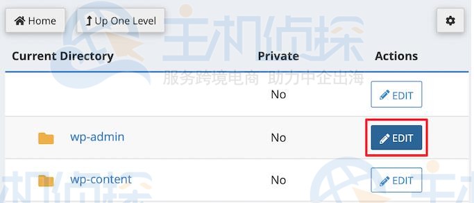 编辑WordPress网站文件夹