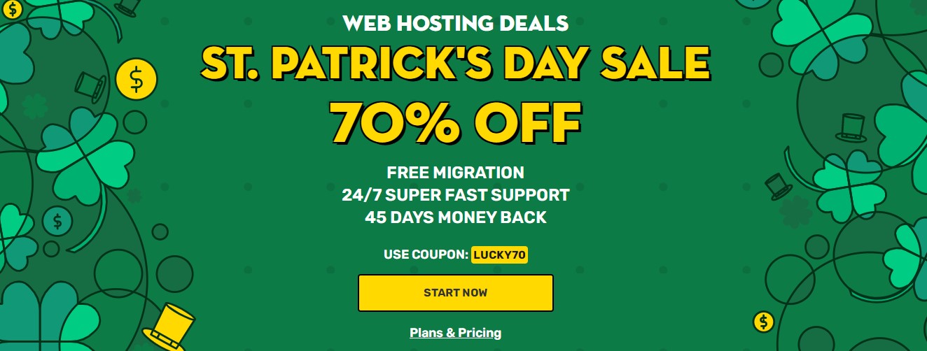 FastComet圣帕特里克节促销活动