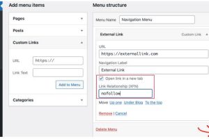 WordPress导航菜单中添加nofollow链接的方法