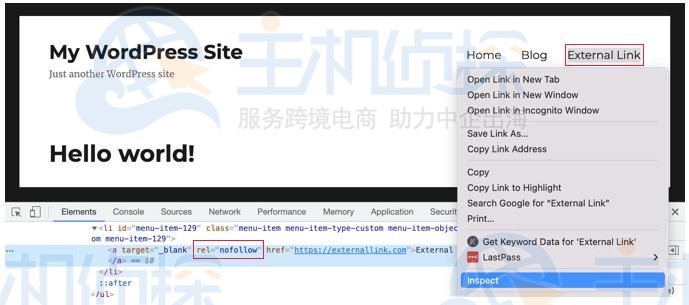 WordPress导航菜单中添加nofollow链接的方法