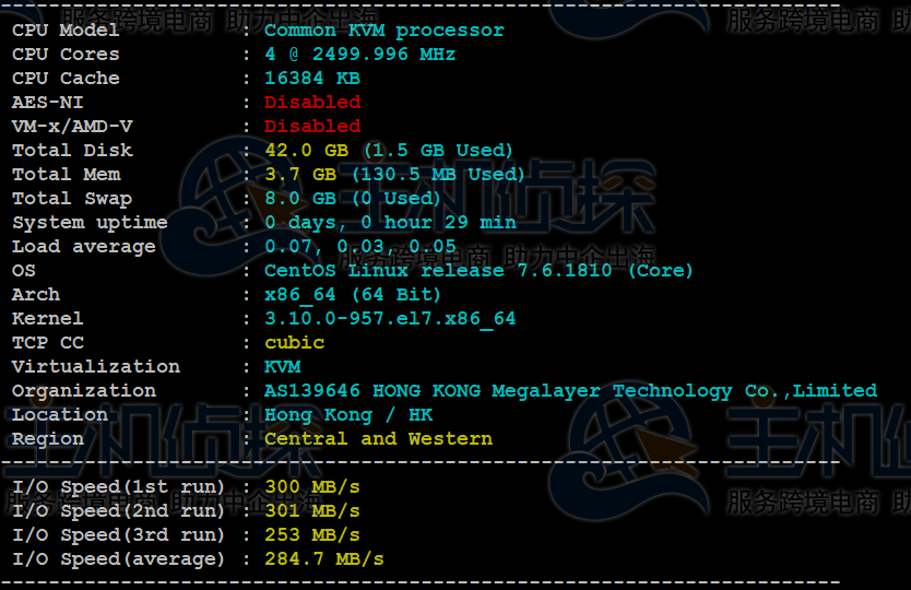 Megalayer香港CN2 VPS评测