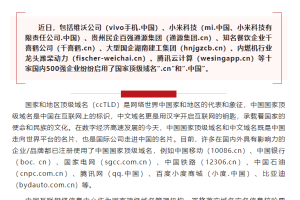 国家顶级域名再添一批重要新用户