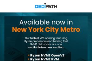 DediPath美国纽约机房上新Ryzen NVME VPS套餐
