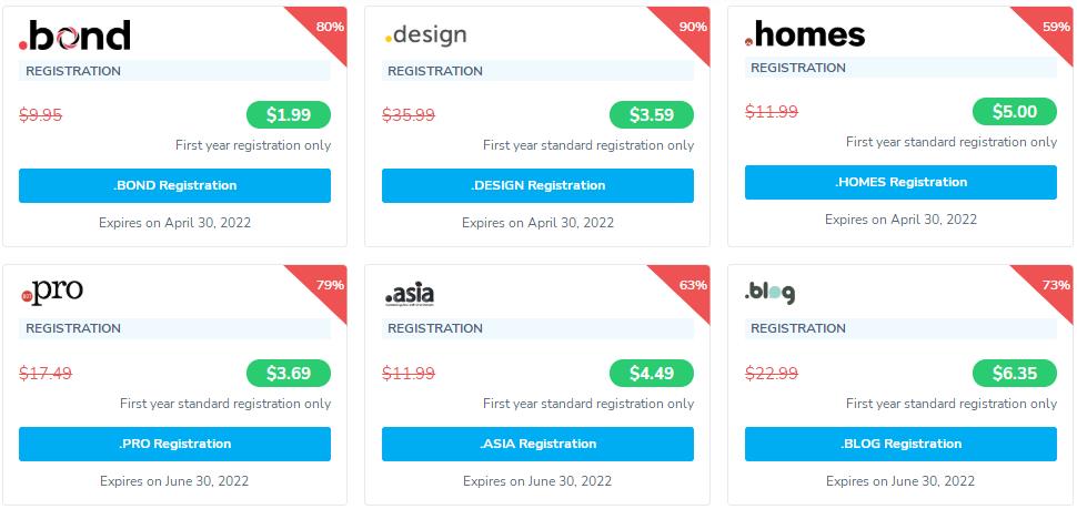 2022年4月NameSilo便宜域名推荐