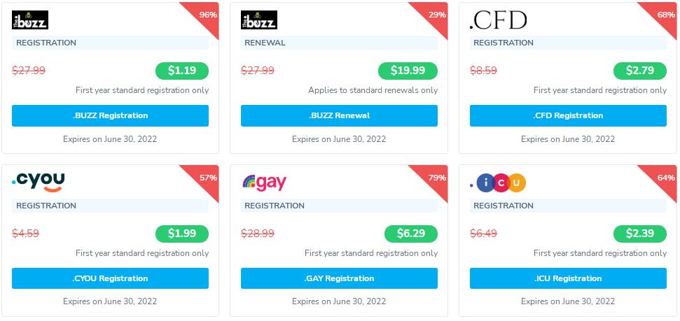 2022年4月NameSilo便宜域名推荐