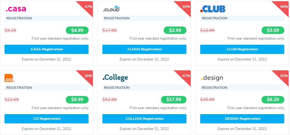 2022年4月NameSilo便宜域名推荐