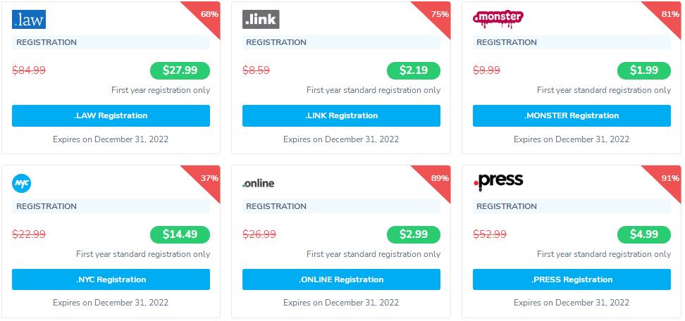 2022年4月NameSilo便宜域名推荐