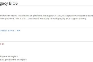Fedora 37计划放弃对传统BIOS系统的支持