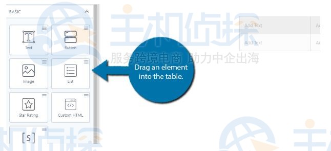 WP Table Builder元素