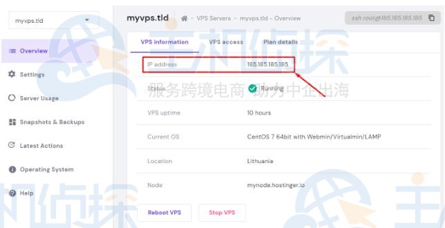 Hostinger VPS的IP地址在哪