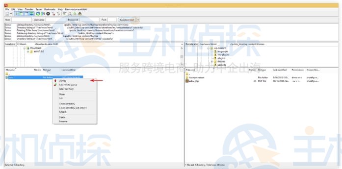 使用FTP手动安装Astra主题