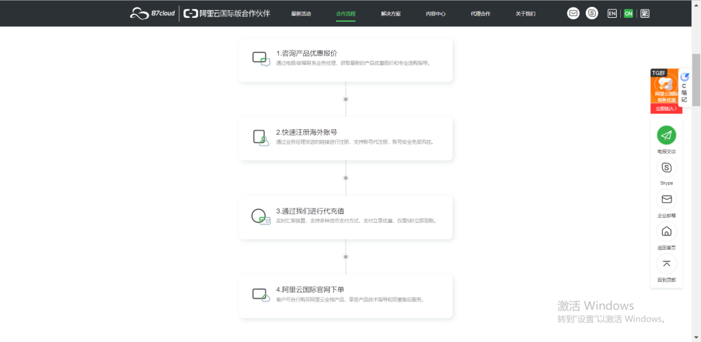 简单4步解决阿里云国际账号注册问题