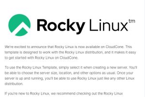 CloudCone美国VPS和SC2云服务器新增Rocky Linux发行版选项