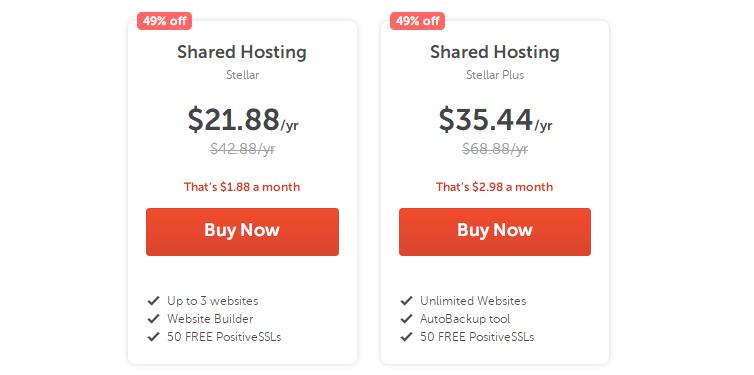 Namecheap共享主机优惠