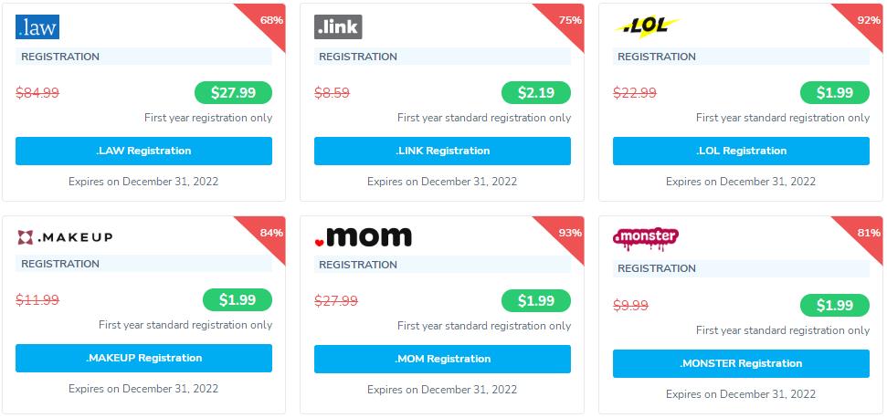 NameSilo特价域名推荐