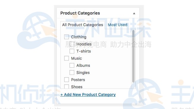 WooCommerce添加/编辑产品类别