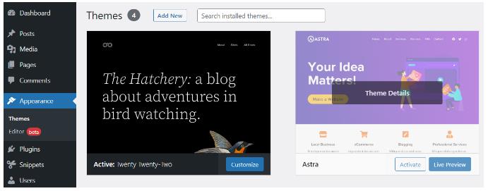 WordPress默认主题