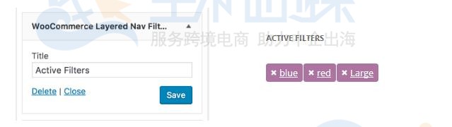 WooCommerce Ajax分层导航过滤器小部件
