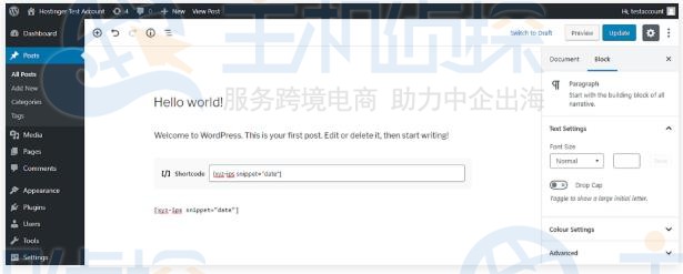 WordPress文章或页面添加PHP代码