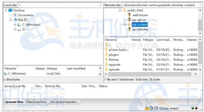 通过FTP客户端安装WordPress主题