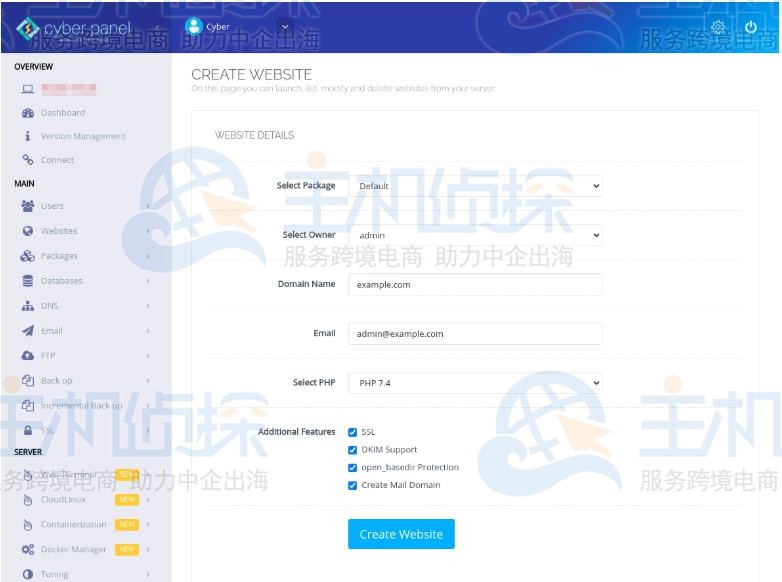 CyberPanel安装WordPress