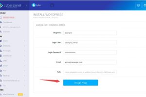 CyberPanel安装WordPress