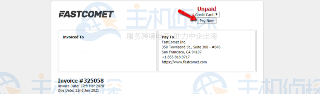 通过信用卡支付未付的续订费用