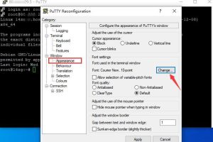 PuTTY设置字体大小和颜色