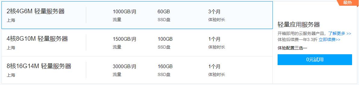 云主机免费申请