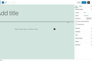 WordPress块编辑器